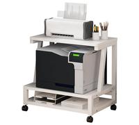 Chariot d'imprimante laser avec rangement, table roulante sur roulettes, organiseur multifonction pour bureau à domicile