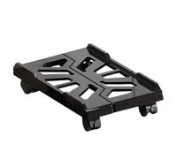 Chariot d'ordinateur - Roulettes pivotantes verrouillables, plate-forme, support réglable, support de sol pour tour de bureau, organisation du poste de travail, configuration de jeu, économique,