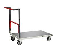 Chariot dossier repliable 850x500 mm plateau tôle roues TPE 250 kg - FIMM - 804721321