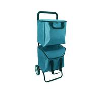Chariot double MODULO Poussette de marché de courses 2 roues SIDEBAG Bleu canard