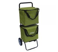 Chariot double MODULO Poussette de marché de courses 2 roues SIDEBAG Vert Anis