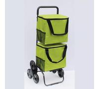 Chariot double MODULO Poussette de marché de courses 6 roues SIDEBAG Vert Anis