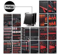 Chariot D'Outils Mephisto ProLine "Full Black" Avec 9 Tiroirs Plein CRV