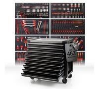 Chariot D'Outils Pro-Line Rempli "Big Black" Avec 9 Tiroirs Inclus Outils
