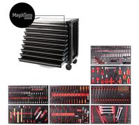 Chariot D'Outils Pro-Line Rempli "Big Black" Avec 9 Tiroirs Inclus Outils