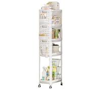 Chariot d'utilité roulante - Rack de rangement de cuisine à plusieurs niveaux | Chariot mobile de service | Organisateur en métal durable avec roues verrouillables | Unité d'étagère polyvalente pour l
