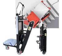 Chariot électrique pliable, chariot électrique d'escalade, capacité de charge de 300 kg, autonomie de la batterie de 5 heures, lourd pour usage domestique, équinte mobile noire