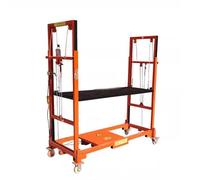 Chariot élévateur électrique, plate-forme d'échafaudage multifonctionnelle et robuste, table élévatrice automatique pour travaux aériens intérieur/extérieur (hauteur de levage de 3 m)