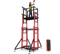 Chariot élévateur électrique pour échafaudage, plateforme télécommandée | Câble en acier galvanisé, table antidérapante, châssis robuste en acier, interrupteur de fin de course(6m/19.7ft)