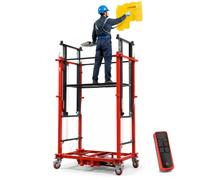Chariot élévateur électrique pour échafaudage, plateforme télécommandée | Câble en acier galvanisé, table antidérapante, châssis robuste en acier, interrupteur de fin de course(3m/9.8ft)