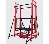 Chariot élévateur électrique robuste avec télécommande, plate-forme de levage mobile pliable pour intérieur et extérieur (hauteur de 3,5 m)
