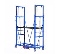 Chariot élévateur électrique - Table élévatrice robuste pour intérieur et extérieur, hauteur de 2 m, plate-forme de travail d'échafaudage pour la manutention de marchandises en entrepôt