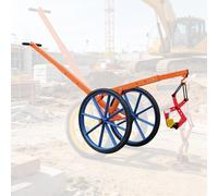 Chariot Élévateur En Acier,Chariot De Manutention De Pierre Industriel, Diable À Roues,Avec Pince À Pierre Et Poignée Réglable-Solution De Levage Et De Transport Robuste(70cm/27.6in)