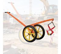 Chariot Élévateur En Acier,Chariot De Manutention De Pierre Industriel, Diable À Roues,Avec Pince À Pierre Et Poignée Réglable-Solution De Levage Et De Transport Robuste(60cm/23.6in)