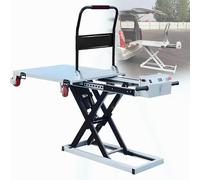Chariot élévateur hydraulique, capacité de 299,4 kg, hauteur de levage de 101,6 cm, table élévatrice électrique à ciseaux, chariot à main portable à plat pour la manipulation du matériau