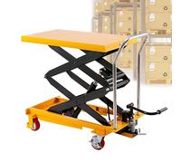 Chariot élévateur hydraulique de 150 kg - Cric à palette mobile à 4 roues pour une manipulation et un transport efficaces des matériaux - Table élévatrice robuste pour une utilisation polyvalente