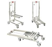 Chariot élévateur manuel portable avec treuil - Chariot pliable et robuste pour manutention de charge d'entrepôt et d'atelier - Solution facile à utiliser et peu encombrante