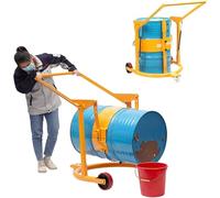 Chariot élévateur manuel pour barils d'huile avec boucle autobloquante, capacité de 660 lb pour un levage, une manutention, un retournement et un déversement en toute sécurité, fonctionnement en sol