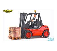 Carson 500907093 Chariot élévateur Linde 2.4G 100% RTR rouge-échelle 1:14, 6 canaux, lumière et son, y compris les piles, modèle télécommandé