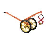 Chariot élévateur réglable pour couvercles de trou d'homme, capacité de 226,8 kg avec pinces de levage et pneu plein, idéal pour le transport de blocs de béton et dalles de granit