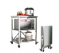 Chariot en Acier Inoxydable, 3 Etages Chariot De Service Desserte Débarrassage Restaurant Restauration Cantine Cuisine INOX Vaisselle pour Restaurant Hôpital Train (Taille : 60X45X80CM)