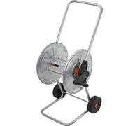 Chariot en acier zingué pour porte-tuyau, capacité de 50 m, robuste et durable, idéal pour le jardin et l'extérieur. *