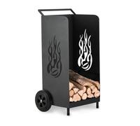 Chariot en bois Heibi avec motif de flammes