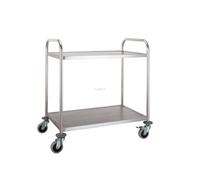 Chariot en inox démontable 2 plateaux