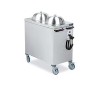 Chariot en Inox Distributeur d'Assiettes Chaudes 130 Assiettes