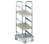 Chariot en Inox pour Paniers à Verres