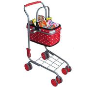 Chariot en métal avec panier de transport avec 40 miniatures rouge TU