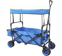 Chariot Enfants De Transport Pliable ¿ 940 X 630 X 810 Mm ¿ Capacité De Charge 100 Kg ¿ Avec Larges Roues Et Poignées ¿ Diable Tout Terrain Pour Outils Jardin Randonnées Équipement Famille