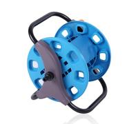 Chariot enrouleur de tuyau portable - Support de tuyau d'arrosage - Support de rangement pour tuyaux d'extérieur - Acier inoxydable + ABS - Outil d'enroulement haute performance - Peut contenir un