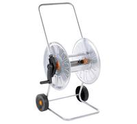 vidaXL Chariot enrouleur de tuyau – Acier galvanisé – 80 m (1/2") ou 50 m (3/4") – Roues intégrées