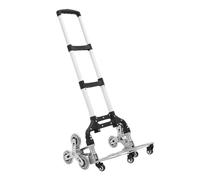 Chariot Escalier Pliable, Diable Monte Escalier, Diable Pliable 10 Roues, Aluminium 75 kg Capacité, Poignée Télescopique, 3 Niveaux Réglable, Courses Déménagement Maison Atelier