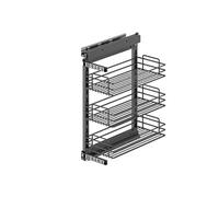 Emuca - Chariot Coulissant TitaneStar avec Soft Close, Module 400mm, Gris Anthracite, Acier