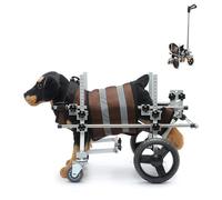 Chariot/fauteuil roulant réglable à 4 roues pour chien, pour vieillissement, handicap, blessure, arthrite, chien/chat/animal faible, léger, facile à assembler