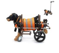 Chariot/fauteuil roulant réglable à 4 roues pour chien, pour vieillissement, handicap, blessure, arthrite, chien/chat/animal faible, léger, facile à assembler