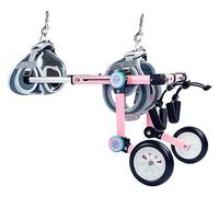 Chariot/Fauteuil Roulant Réglable en Aluminium for ChiensFauteuil Roulant for Chien for Pattes Arrières, Aide les Petits Animaux de Compagnie avec des Membres Postérieurs Paralysés à Récupérer Leur Mo