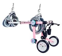 Chariot/Fauteuil Roulant Réglable en Aluminium for ChiensFauteuil Roulant for Chien for Pattes Arrières, Aide les Petits Animaux de Compagnie avec des Membres Postérieurs Paralysés à Récupérer Leur Mo