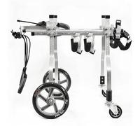Chariot/fauteuil roulant réglable pour chien à 4 roues, fauteuil roulant à soutien complet pour chien de compagnie, rééducation des pattes avant et arrière, léger et facile (xl)