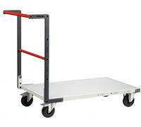 Chariot FLAT-PACK™ dossier fixe plateau mélaminé roues CC 250 kg - Dimensions au choix