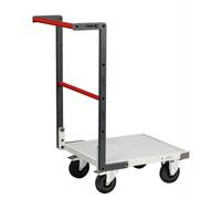 Chariot FLAT-PACK™ dossier fixe plateau mélaminé roues CC 250 kg - Dimensions au choix