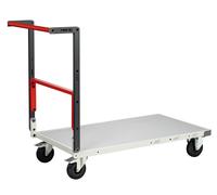 Chariot FLATPACK™ dossier repliable 1000 x 600 mm plateau mélaminé roues CC 250 kg - 804722111