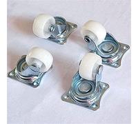 Chariot for meubles 1 PC Caucheuse pivotante universelle de ppnylon blanc à double roue de roue 1 "Roulette de roue meubles for la plate-forme Chaise de chariot de chariot fixe Composants mobiles rota