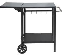 Chariot-grill d'extérieur, double étagère, mobile