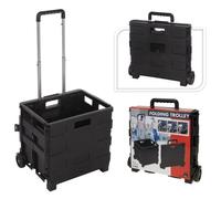 Chariot - H&S Collection - Aluminium - Caisse pliante 30L - Noir - Charge max 18kg