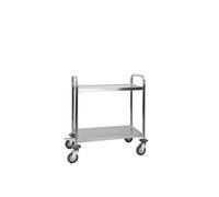 Chariot Inox 2 Plateaux 710x410xH810 mm Matériel CHR Pro