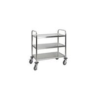 Chariot Inox 3 Plateaux 710x410xH810 mm Matériel CHR Pro