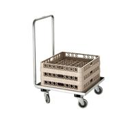 Chariot inox à casiers